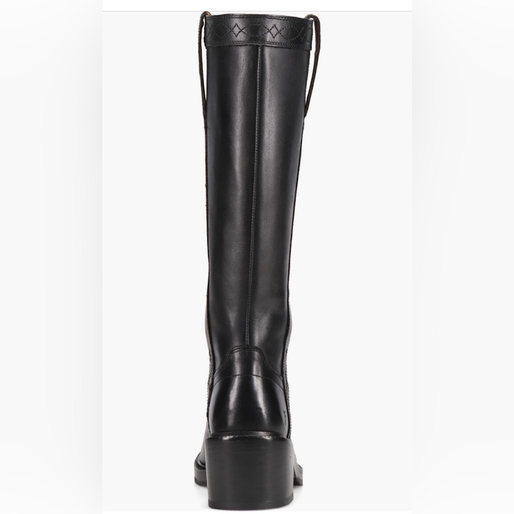 Frye Kate Black Leather Knee-High Block Heel Boots 7.5 - Picture 4 of 14